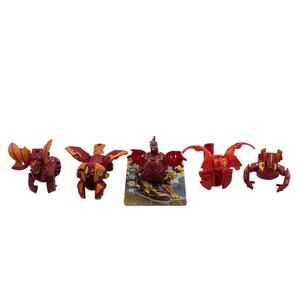 Bakugan Battle Brawlers Dragonoid Action Figures Lot Of 5 With 1 Card Very Good